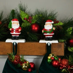 Northlight Santa Claus Christmas Stocking Holders - 4.75" - Set Of 2 -Christmas Decor Sale northlight j96416 styled 02 35075.1719611161