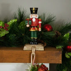 Northlight Glittered Nutcracker Soldier With Gift Christmas Stocking Holder - 9.5" -Christmas Decor Sale northlight j96422 styled 02 50977.1719611160