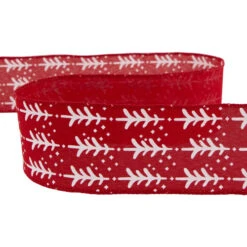 Northlight Red And White Christmas Tree Wired Craft Ribbon 2.5" X 10 Yards 12 Northlight Red And White Christmas Tree Wired Craft Ribbon 2.5" X 10 Yards -Christmas Decor Sale northlight j99436 04 02780.1697906051