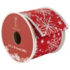 Northlight Shimmering Red With Silver Snowflakes Wired Craft Christmas Ribbon 2.5" X 10 Yards -Christmas Decor Sale northlight j99437 01 35961.1697906051