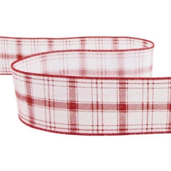 Northlight Red And White Plaid Wired Craft Christmas Ribbon 2.5" X 10 Yards 12 Northlight Red And White Plaid Wired Craft Christmas Ribbon 2.5" X 10 Yards -Christmas Decor Sale northlight j99438 04 33900.1697906051
