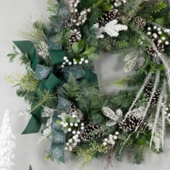 Northlight Solid Green Wired Edge Craft Christmas Ribbon 2.5 X 10 Yards -Christmas Decor Sale northlight j99440 styled 2 49900.1697906057