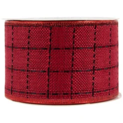 Northlight Red Woven Square Plaid Wired Craft Christmas Ribbon 2.5" X 10 Yards 10 Northlight Red Woven Square Plaid Wired Craft Christmas Ribbon 2.5" X 10 Yards -Christmas Decor Sale northlight j99447 03 10708.1697906051