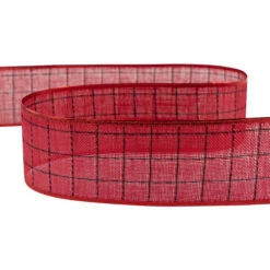 Northlight Red Woven Square Plaid Wired Craft Christmas Ribbon 2.5" X 10 Yards 11 Northlight Red Woven Square Plaid Wired Craft Christmas Ribbon 2.5" X 10 Yards -Christmas Decor Sale northlight j99447 04 51440.1697906051