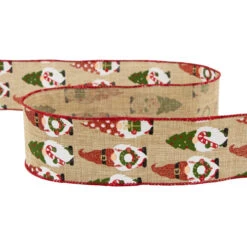 Northlight Gnome Burlap Style Wired Craft Christmas Ribbon 2.5" X 10 Yards 11 Northlight Gnome Burlap Style Wired Craft Christmas Ribbon 2.5" X 10 Yards -Christmas Decor Sale northlight j99454 04 75604.1697906051