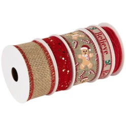 Northlight Set Of 5 Gingerbread Matching Themed Craft Christmas Ribbons 1.5" X 3 Yards 9 Northlight Set Of 5 Gingerbread Matching Themed Craft Christmas Ribbons 1.5" X 3 Yards -Christmas Decor Sale northlight j99468 02 28621.1697906055