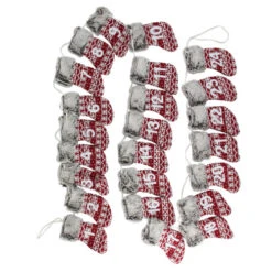 Northlight 7.8' X 5" Red And Gray Countdown Christmas Stocking Garland - Unlit -Christmas Decor Sale northlight ja01510 2 62381.1599787106