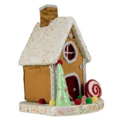 Northlight Gingerbread Glitter Candy House Christmas Decoration - 13" -Christmas Decor Sale northlight ja93317 2 45834.1669970845