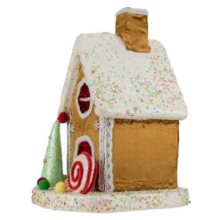 Northlight Gingerbread Glitter Candy House Christmas Decoration - 13" -Christmas Decor Sale northlight ja93317 4 29396.1669970845