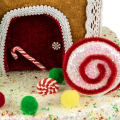 Northlight Gingerbread Glitter Candy House Christmas Decoration - 13" -Christmas Decor Sale northlight ja93317 6 74245.1669970845