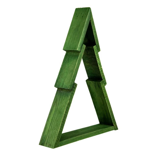 Northlight Geometric Wooden Christmas Tree Display - 12" - Green 6 Northlight Geometric Wooden Christmas Tree Display - 12" - Green - Image 4