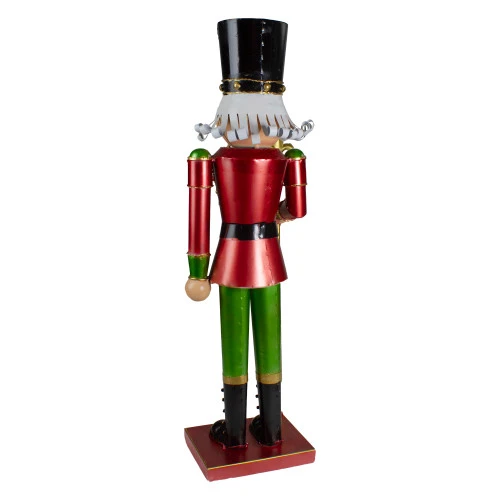 Northlight 23.75" Red And Green Metal Nutcracker Soldier Christmas Decoration 6 Northlight 23.75" Red And Green Metal Nutcracker Soldier Christmas Decoration - Image 4