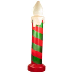 Lighted Striped Candle Blow Mold Outdoor Christmas Decoration - 40" -Christmas Decor Sale northlight jq95386 02 09070.1697819518