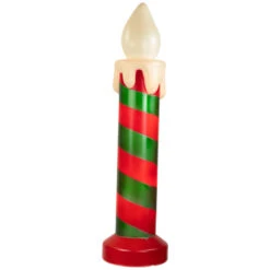 Lighted Striped Candle Blow Mold Outdoor Christmas Decoration - 40" -Christmas Decor Sale northlight jq95386 03 72781.1697819517