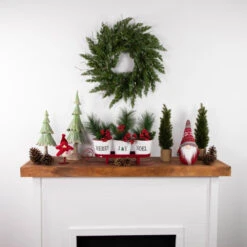 Northlight Real Touch™? Iced Cedar Artificial Christmas Wreath - 24" - Unlit -Christmas Decor Sale northlight jy91580 styled203 05075.1701796973