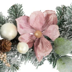Northlight 6' Pink Floral And Ball Ornament Frosted Pine Artificial Christmas Garland -Christmas Decor Sale northlight jy99525 5 20461.1701796958