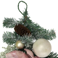 Northlight 6' Pink Floral And Ball Ornament Frosted Pine Artificial Christmas Garland -Christmas Decor Sale northlight jy99525 6 97205.1701796961
