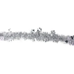 Northlight 50" X 2.75' Silver Snowflakes Tinsel Artificial Christmas Garland - Unlit -Christmas Decor Sale northlight k00348 1 33869.1665433296