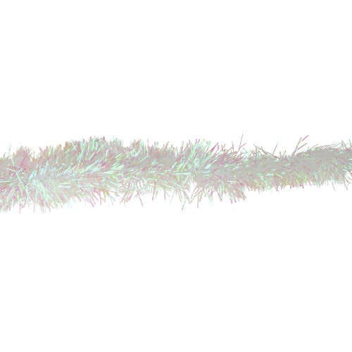Northlight Iridescent Tinsel Commercial Christmas Garland - 50' X 4" - White - Unlit 4 Northlight Iridescent Tinsel Commercial Christmas Garland - 50' X 4" - White - Unlit - Image 2