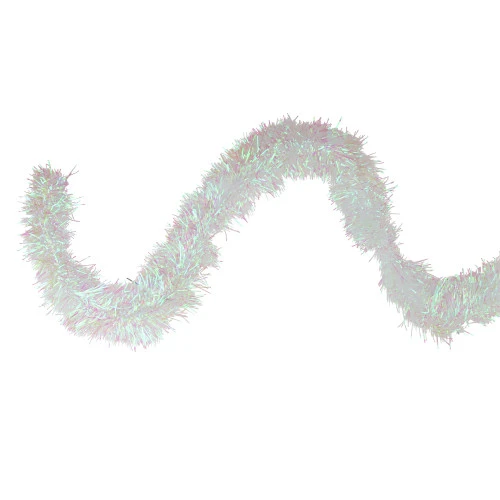 Northlight Iridescent Tinsel Commercial Christmas Garland - 50' X 4" - White - Unlit 3 Northlight Iridescent Tinsel Commercial Christmas Garland - 50' X 4" - White - Unlit