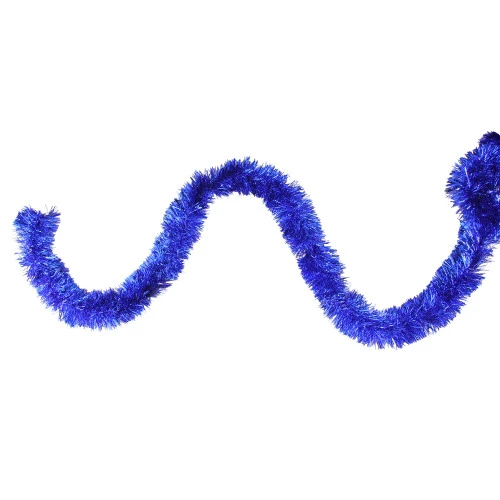 Northlight 12' X 2.5" Traditional Tinsel Lavish Blue Artificial Christmas Garland - Unlit 3 Northlight 12' X 2.5" Traditional Tinsel Lavish Blue Artificial Christmas Garland - Unlit