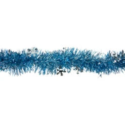 Northlight 12' X 3" Sky Blue And Silver Snowflakes Christmas Tinsel Garland - Unlit -Christmas Decor Sale northlight k15322 3update 28887.1667339342