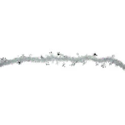 Northlight 12' X 3" White Iridescent And Silver Snowflakes Christmas Tinsel Garland - Unlit -Christmas Decor Sale northlight k15324 2new 23038.1667339343