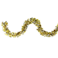Northlight 12' X 4" Gold And Silver Boa Wide Cut Tinsel Christmas Garland - Unlit