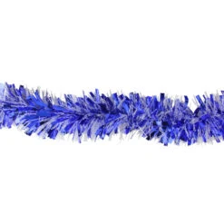 Northlight 12' X 3" Shiny Blue And Snowblush Wide Cut Tinsel Christmas Garland - Unlit -Christmas Decor Sale northlight k15329 1 08712.1664379971