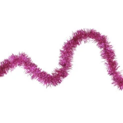 Northlight Shiny Traditional Tinsel Commercial Christmas Garland - 50' - Pink - Unlit