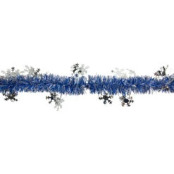 Northlight Commercial Christmas Tinsel Snowflake Garland - 50' X 2" - Royal Blue And Silver - Unlit -Christmas Decor Sale northlight k94049 2 66285.1664465768