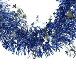 Northlight Commercial Christmas Tinsel Snowflake Garland - 50' X 2" - Royal Blue And Silver - Unlit -Christmas Decor Sale northlight k94049 4 31641.1665783354