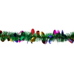 Northlight Christmas Light Bulb Wrapped Tinsel Commercial Garland - 50' X 2" - Green And Multicolor - Unlit -Christmas Decor Sale northlight k94055 2 11551.1665610757