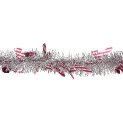 Northlight Christmas Candy Cane Wrapped Tinsel Garland - 50' X 3" - Silver And Red - Unlit 7 Northlight Christmas Candy Cane Wrapped Tinsel Garland - 50' X 3" - Silver And Red - Unlit -Christmas Decor Sale northlight k94057 2 76930.1665433303