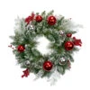 Northlight Flocked Mixed Pine With Ornaments Artificial Christmas Wreath - 24" - Unlit -Christmas Decor Sale northlight kji28187 00858.1665610428