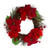 Northlight Poinsettia And Hydrangea Artificial Christmas Wreath - 24" - Unlit 1 Northlight Poinsettia And Hydrangea Artificial Christmas Wreath - 24" - Unlit -Christmas Decor Sale northlight kji28197 56008.1588355780