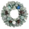 Northlight Flocked Pine With Ornaments Artificial Christmas Wreath - 24" - Unlit -Christmas Decor Sale northlight kji85813 1 updated2022 99728.1664551946