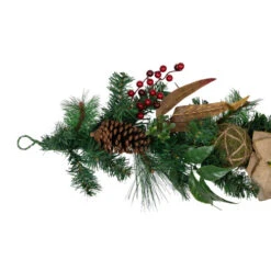 Northlight Pine With Burlap Poinsettias And Jute Ornaments Christmas Garland - 6' X 10" - Unlit -Christmas Decor Sale northlight kjix6180gl 3 59489.1648863683