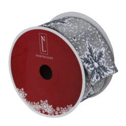 Northlight Gray And White Glitter Snowflake Christmas Wired Craft Ribbon 2.5" X 16 Yards 7 Northlight Gray And White Glitter Snowflake Christmas Wired Craft Ribbon 2.5" X 16 Yards -Christmas Decor Sale northlight ky28068 1 86002.1642550417