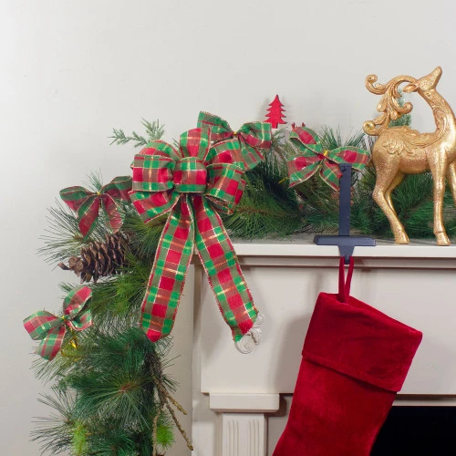 Northlight Plaid 2-Loop Christmas Bow Decorations - 5.5" - Red And Green - Pack Of 6 4 Northlight Plaid 2-Loop Christmas Bow Decorations - 5.5" - Red And Green - Pack Of 6 - Image 2