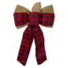 Northlight Burlap And Buffalo Plaid 6-Loop Christmas Bow Decoration - 9" X 14" -Christmas Decor Sale northlight ky91469 20837.1605666732