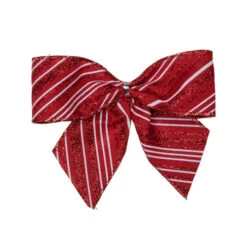 Northlight Glitter Striped 2-Loop Christmas Bow Decorations - 5.5" - Red - Pack Of 6 8 Northlight Glitter Striped 2-Loop Christmas Bow Decorations - 5.5" - Red - Pack Of 6 -Christmas Decor Sale northlight ky91484 16239.1664725165
