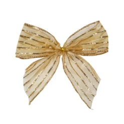 Northlight Glitter Striped 2-Loop Christmas Bow Decorations - 5.5" - Gold - Pack Of 6 8 Northlight Glitter Striped 2-Loop Christmas Bow Decorations - 5.5" - Gold - Pack Of 6 -Christmas Decor Sale northlight ky91486 76784.1665519923