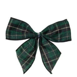Northlight 2-Loop Christmas Bow Decorations - 5.5" - Green And Black - Pack Of 6 -Christmas Decor Sale northlight ky91492 53706.1608347590