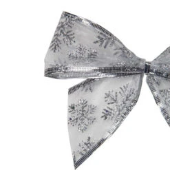Northlight Sheer Snowflake 2-Loop Christmas Bow Decorations - 5.5" - Silver - Pack Of 6 9 Northlight Sheer Snowflake 2-Loop Christmas Bow Decorations - 5.5" - Silver - Pack Of 6 -Christmas Decor Sale northlight ky91493 1 18931.1608347581