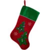 Northlight 20" Red Velveteen Sequined Christmas Tree Stocking With Green Cuff -Christmas Decor Sale northlight l35443 1 35323.1678185728