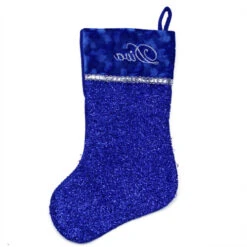 Northlight 17" Blue And Silver Embroidered 'Diva' Christmas Stocking With Cuff -Christmas Decor Sale northlight l52356 2 44314.1680803011