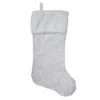 Northlight 20.5" Iridescent Glitter Snowflake Print Christmas Stocking With Faux Fur Cuff