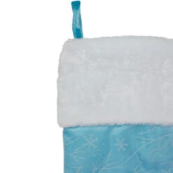 Northlight 21" Blue And White Glitter Snowflake Christmas Stocking -Christmas Decor Sale northlight l85485 3 66900.1588349690