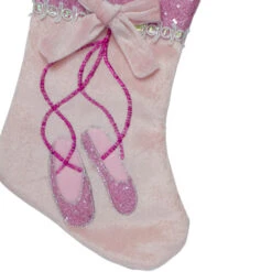 Northlight 14" Pink And Silver Ballerina Shoes Christmas Stocking With Glitter Cuff And Bow 9 Northlight 14" Pink And Silver Ballerina Shoes Christmas Stocking With Glitter Cuff And Bow -Christmas Decor Sale northlight l85540 2 29584.1665260248